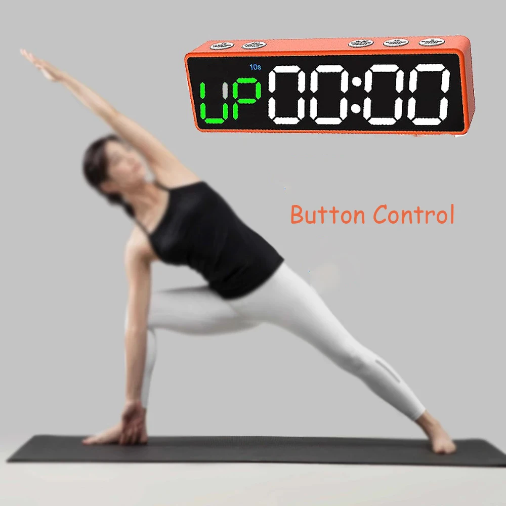 One Piece Mini Button Tabata Interval Timer Clock Gym Programmable With For Live Room