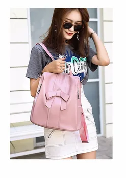 

Backpack ladies Korean fashion backpack pu leather backpack travel backpack