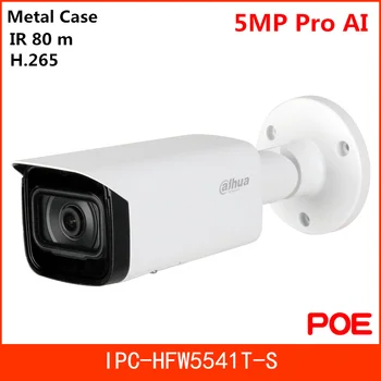 

Dahua 5MP IP Camera POE H.265 Fixed lens IR 80m Day Night vision Support SD Card 256G IPC-HFW5541T-S