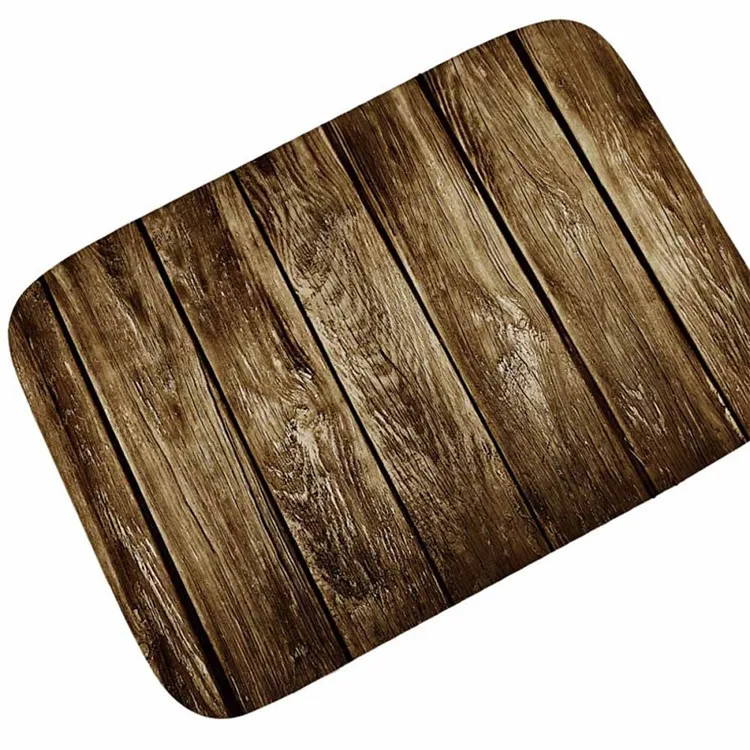 Wood Grain Retro Doormat for Entrance Door Carpet Kitchen Mat Bathroom Floor Mat Hallway Rugs and Carpets for Living Room Tapete