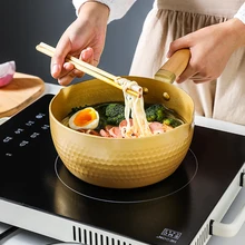 Японская сковорода с антипригарным покрытием, утолщенная детская сковорода для приготовления молока, вспомогательная небольшая Бытовая сковорода для супа, рисовой лапши, стеклянная крышка для кастрюли