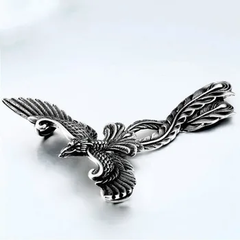 

Cool Phoenix Pendant Necklace Bird Shape Pendant Men's Animal Jewelry Wild Domineering Necklace