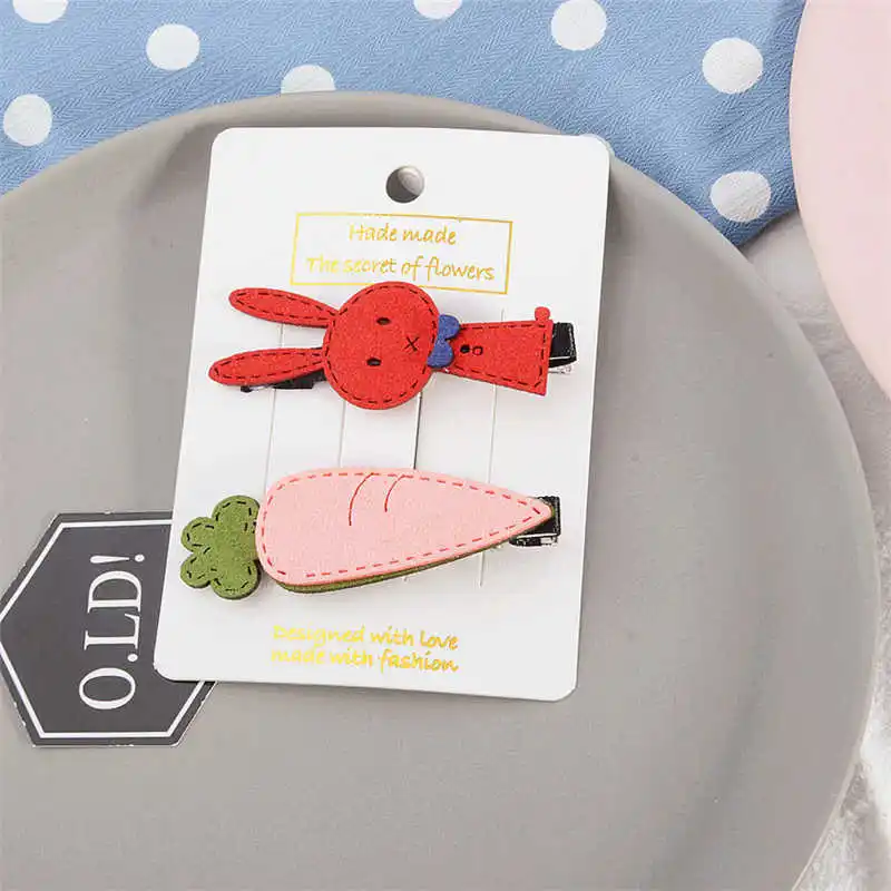 Children Lovely Barrette Baby Girls Rabbit Shaped Hair Clips Kids Cute Hairpin