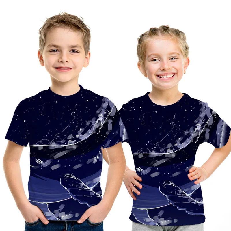 Детская футболка с рыбкой футболка с 3d принтом Забавные футболки с морским дельфином футболка для мальчиков и девочек в стиле хип-хоп повседневные топы с тигром, львом, Тигром - Цвет: picture color