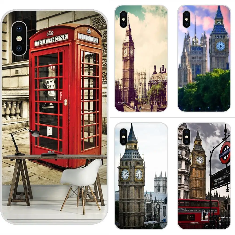 London Collage Art Soft TPU Pattern Phone For HTC Desire 530 626 628 630 816 820 830 One A9 M7 M8 M9 M10 E9 U11 U12 Life Plus | Мобильные