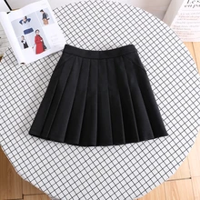 Женская классическая юбка в стиле колледжа, черные юбки