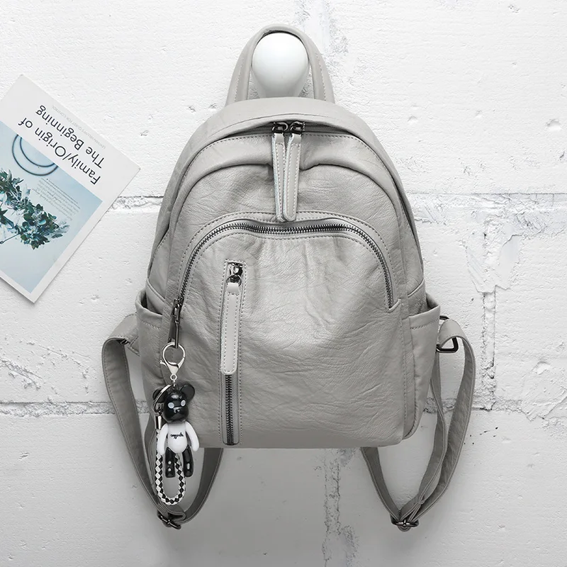 SHYMOON, фирменный дизайн, женские противоугонные рюкзаки, Дамская мода, водонепроницаемый рюкзак для путешествий, mochila, школьные сумки для девочек - Цвет: Серый