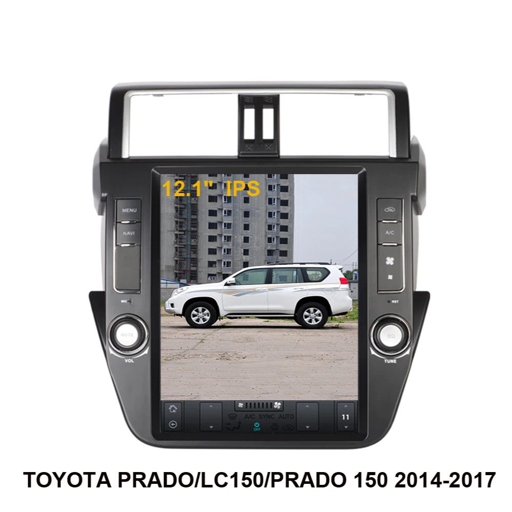 12 1 &quotАвтомобильный GPS-навигатор Тесла стиль Android для TOYOTA PRADO/LC150/PRADO 150 2014-2017