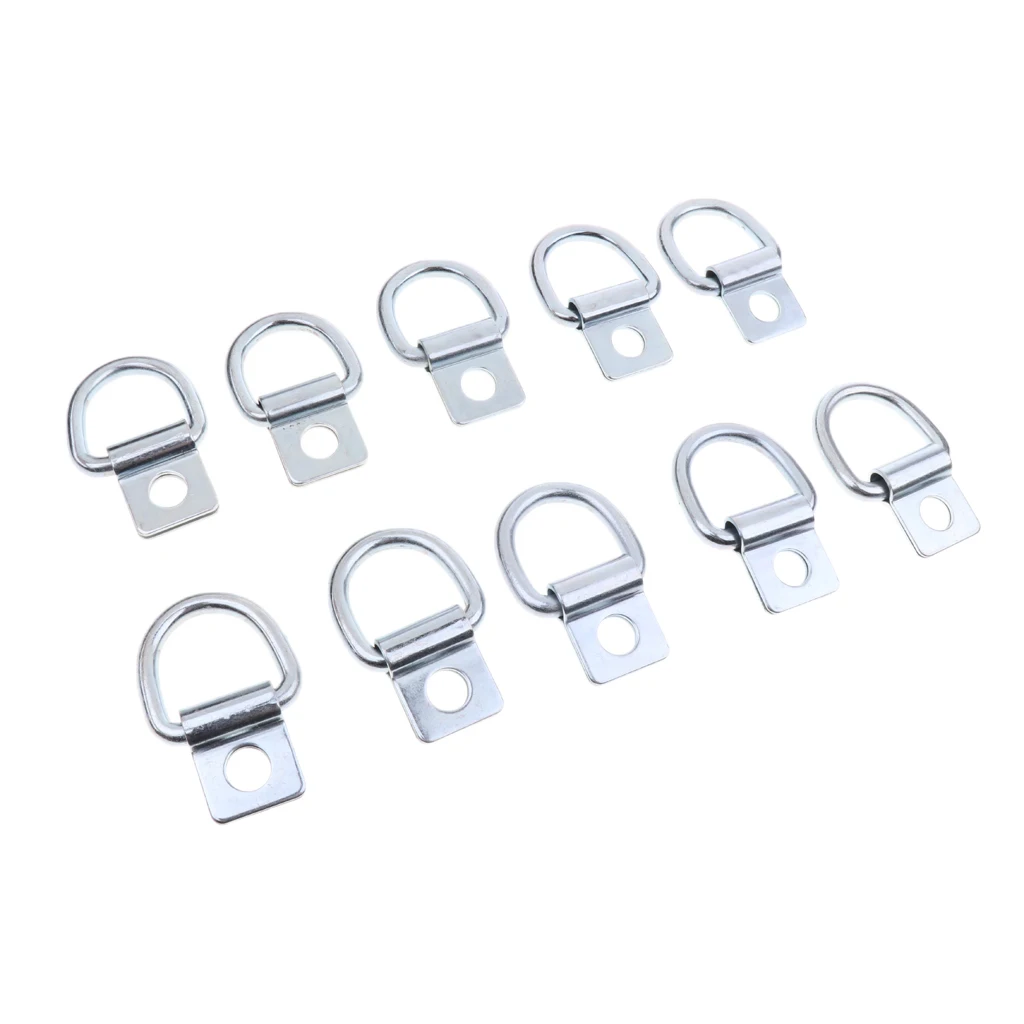 Easy Install Safety 10x 1/2inch Steel D Ring Tie Down Rope Chain Trailer