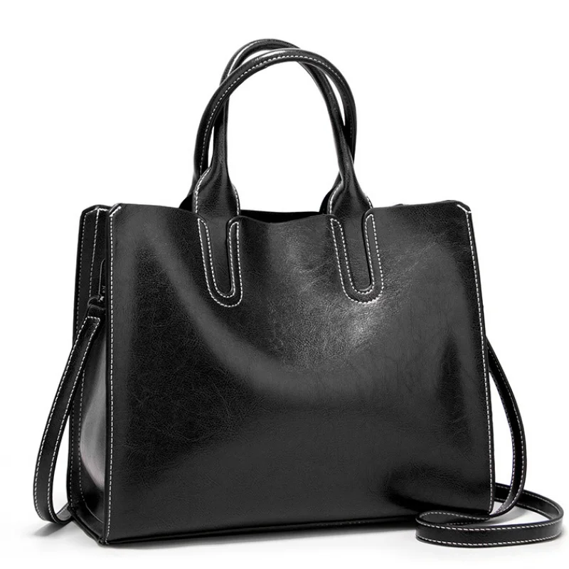 Высококачественные Женские Сумки из искусственной кожи, большая женская сумка, женская сумка через плечо, женские сумки, большая вместительность, повседневные сумки, женские сумки - Цвет: White Line Black