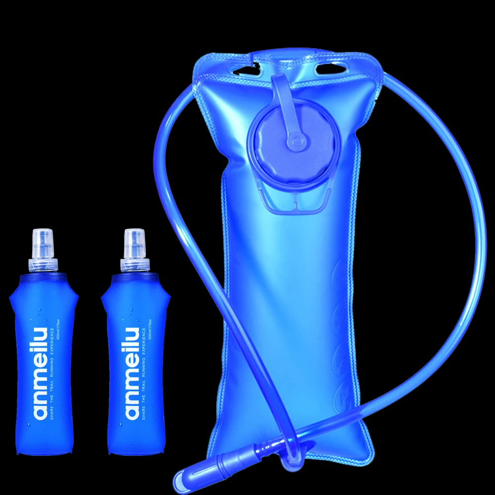 250 мл 500 мл 1L 1.5L 2L 2.5L 3L мягкая колба Складная складная бутылка для воды TPU бесплатно для бега гидратация Пакет Поясная Сумка жилет