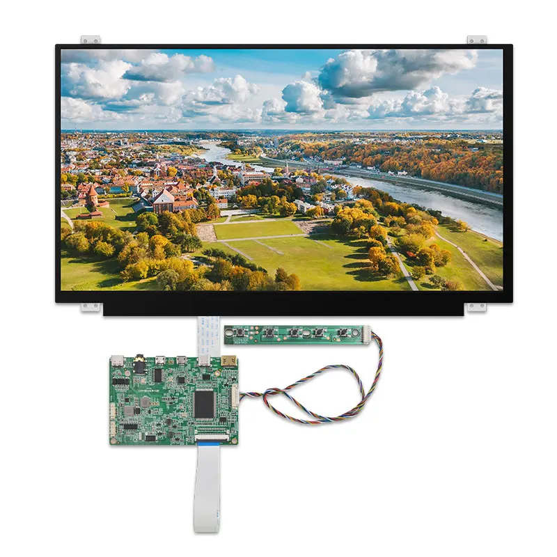Wisecoco FHD 15,6 дюймов 1920X1080 ips ЖК-экран емкостный сенсорный экран Edp 30 pin HDMI драйвер платы тип-c наушники NV156FHM-N42 - Цвет: NO Touch Panel