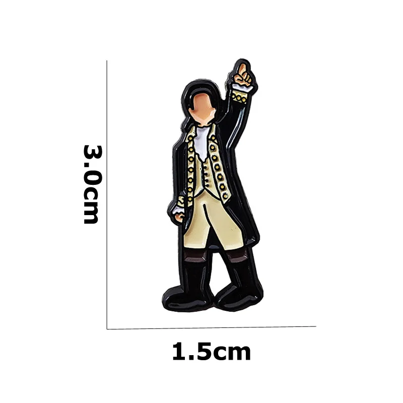 Эмалированная брошь на булавке Hamilton