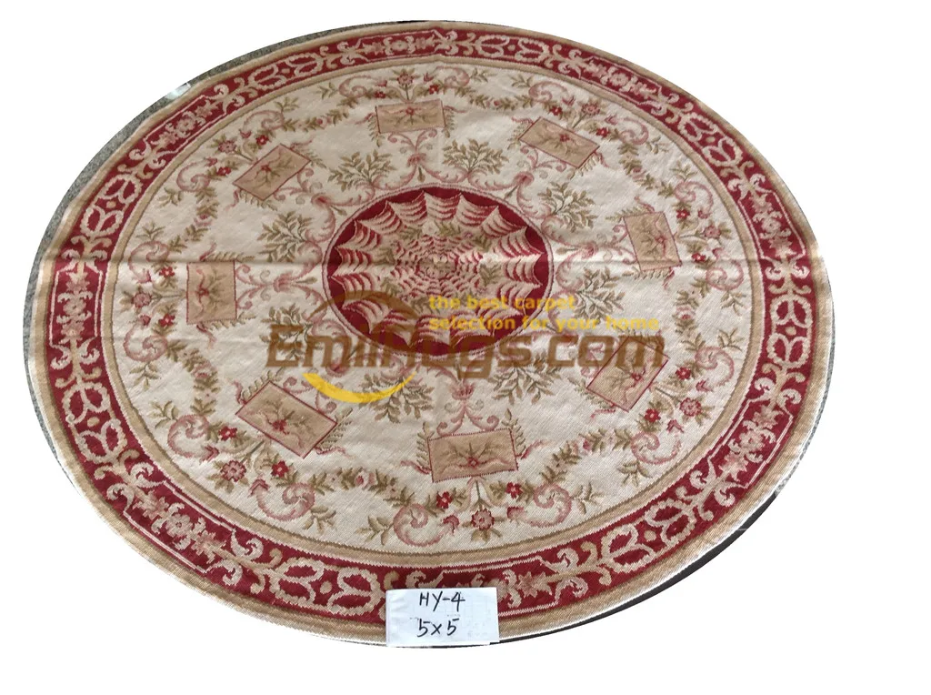 hy-4 5x5ft Aubussen игольчатый ковер в восточном стиле, ковры для гостиной, шерстяные ковры ручной работы - Color: hy-4 5x5ft