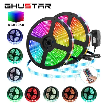 

15m 10m 5m Led Light Strip Waterproof SMD5050 SMD2835 RGB Led Strip Flexible Ribbon Stripe DC 12V Adapter+ IR Remote Controller