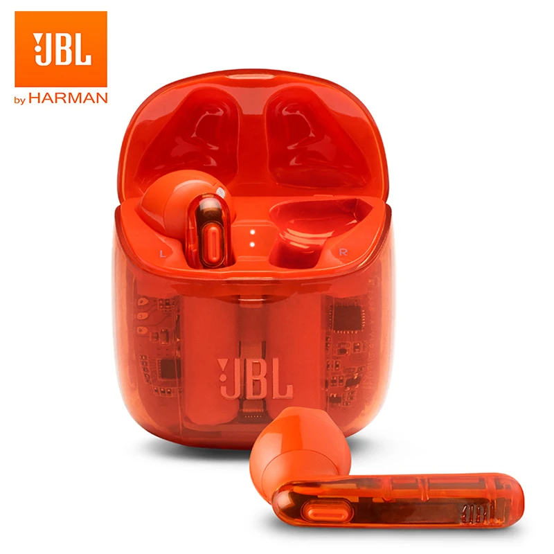 JBL TUNE 225TWS Ghost True Wireless Earphones Bluetooth 5.0 Transparent Earbuds T225TWS Bass Stereo Sound Headphones with Mic