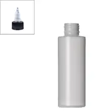 120ml empty plastic soft Squeeze bottle , natural-colored HDPE cylinder round with Twist Top Caps, pointed mouth top cap X5
