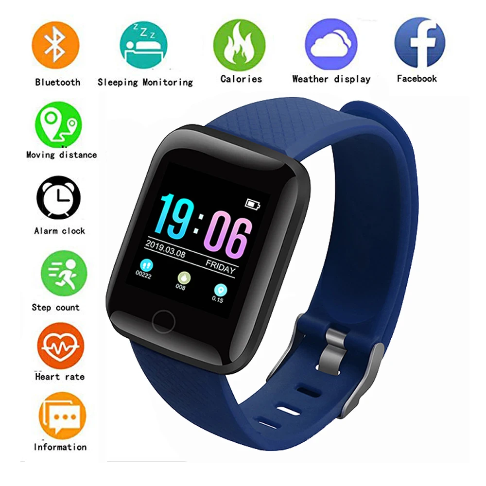 New Smart Couple Watch Wearable Waterproof Pedometer Bluetooth Heart Rate Sleep Monitoring Children Men And Women Watch