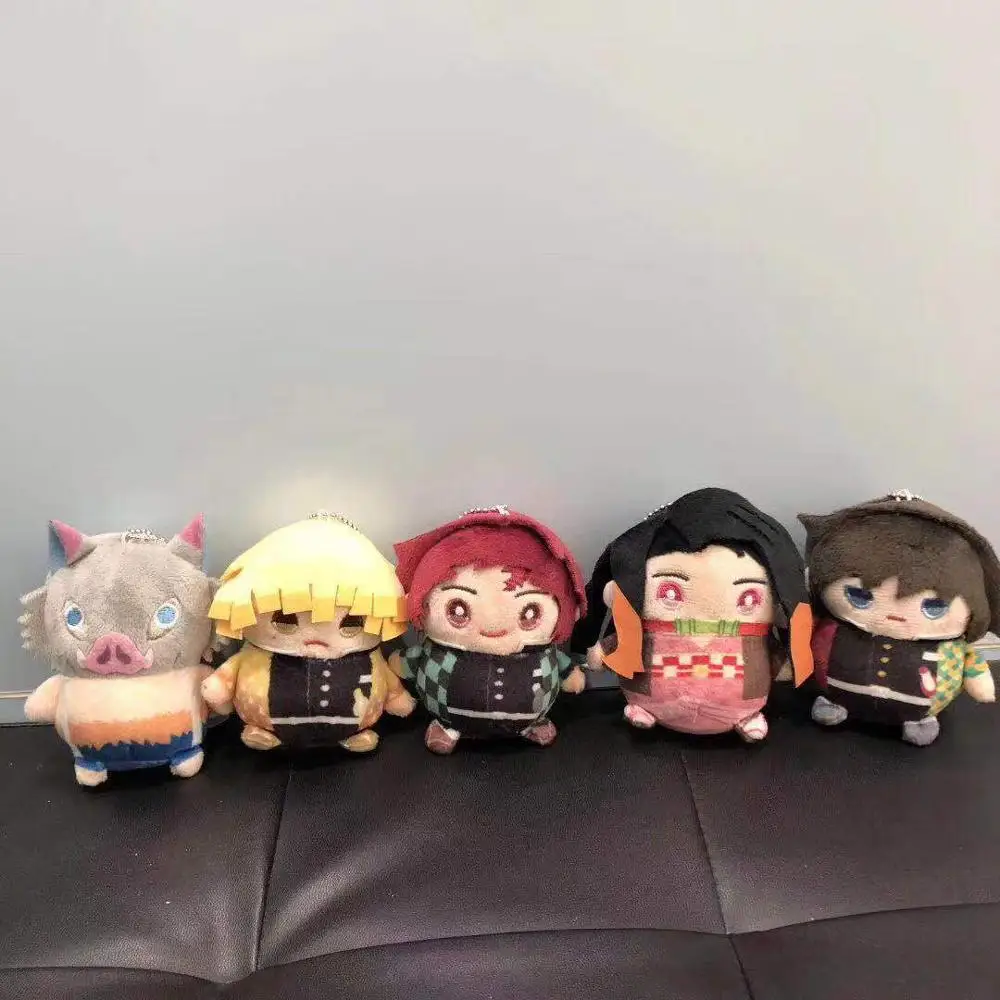 Красный Demon Slayer/Kimetsu no Yaiba Kamado Tanjirou Kamado Nezuko Agatsuma Zenitsu мягкие игрушки плюшевая игрушка подвеска фигурка кукла - Цвет: Красный