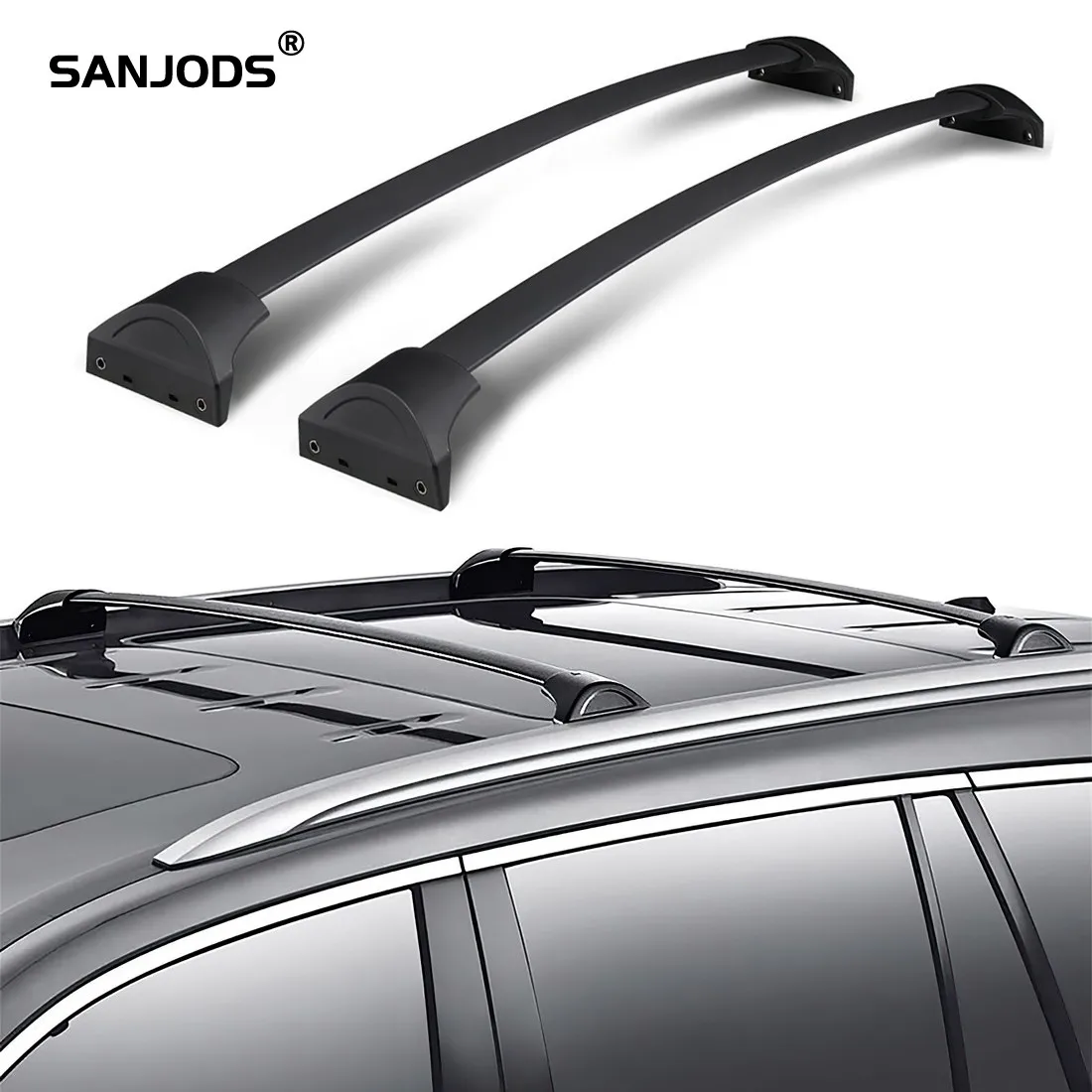 SANJODS багажник на крышу для Honda Pilot 2016 2017 2018 2019 пара OE стиль алюминиевый черный