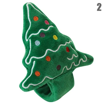 

New Cute Christmas Plush Slap Bracelets Wristband Hairband Xmas Toy Santa Claus Deer Tree