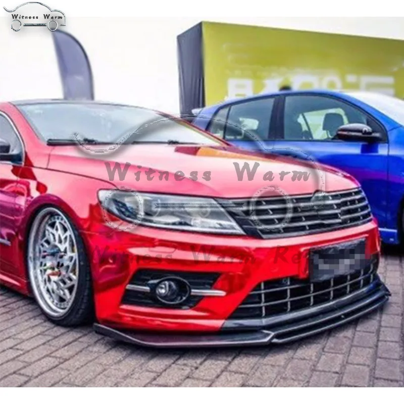Подходит для 2013- автомобиль Volkswagen CC RLINE передний бампер спойлер сплиттер углеродное волокно автомобильный комплект кузова