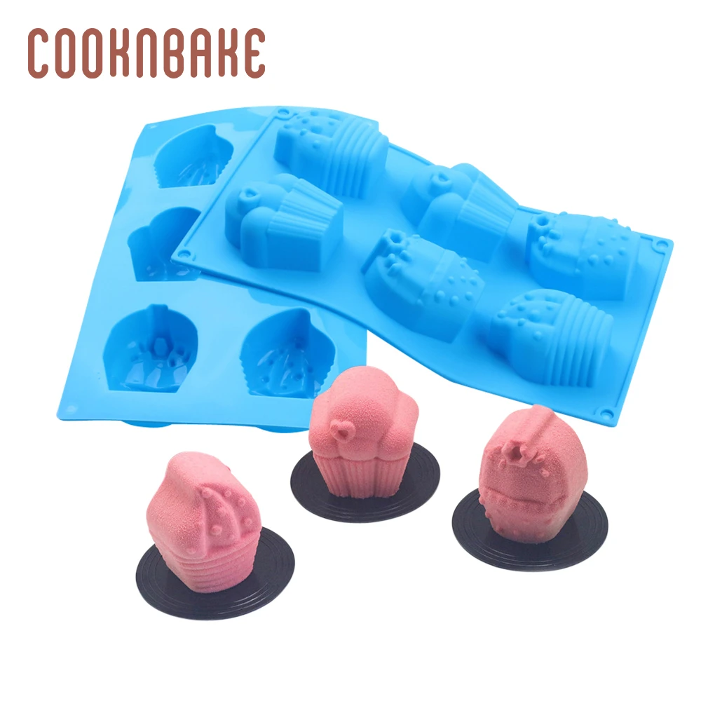 COOKNBAKE Silicone cake pastry baking mold ice cream shape bread pudding jello mould handmade soap resin candle gypsum tool | Дом и сад