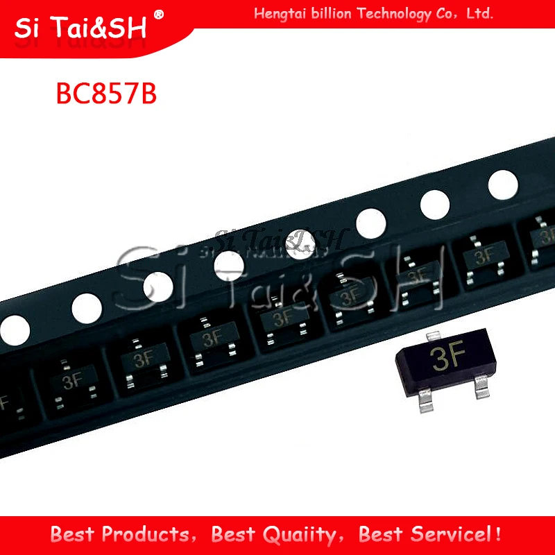 100 шт. BC857B SOT23 BC857 SOT SMD SOT-23 3F новый транзистор | Электронные компоненты и