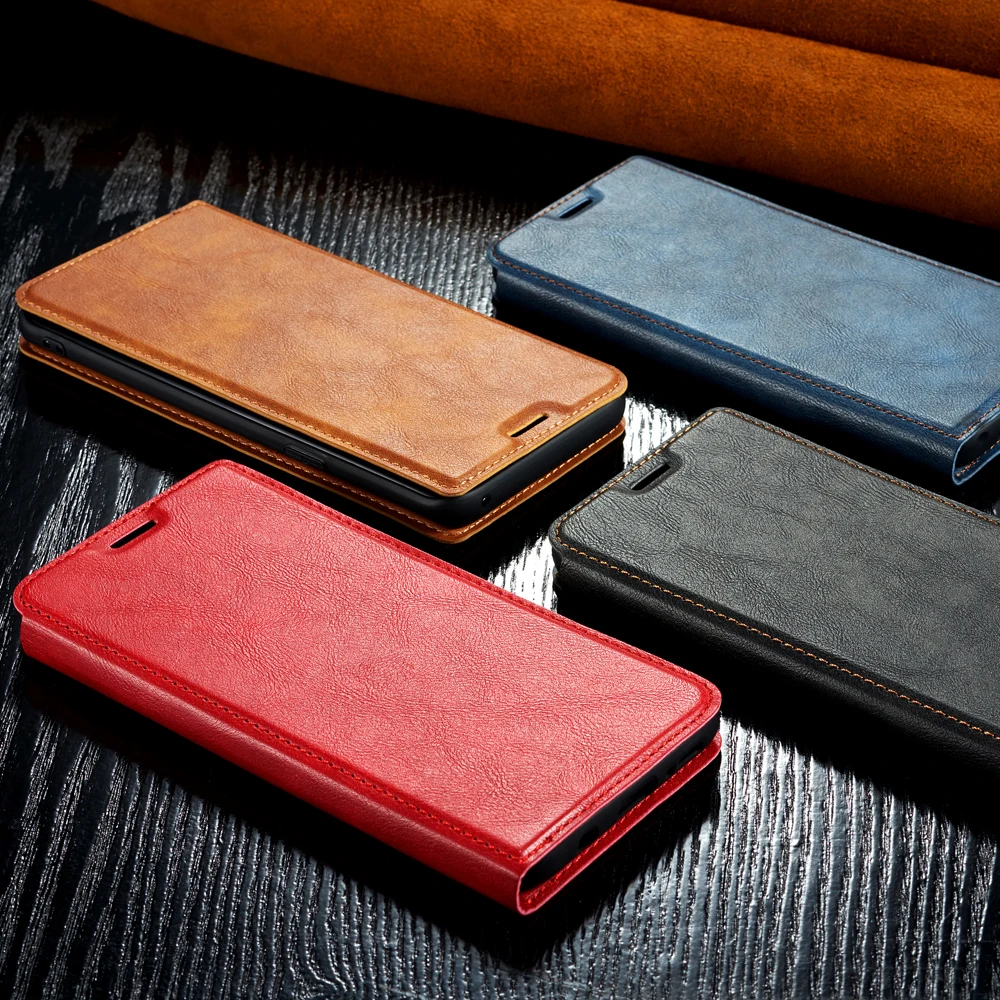 

Flip Leather Case For Samsung J4 J6 Prime On Note 8 9 10 Pro S7 edge S8 S9 S10e Plus Silicone Cover With Card Slot Stand Coque