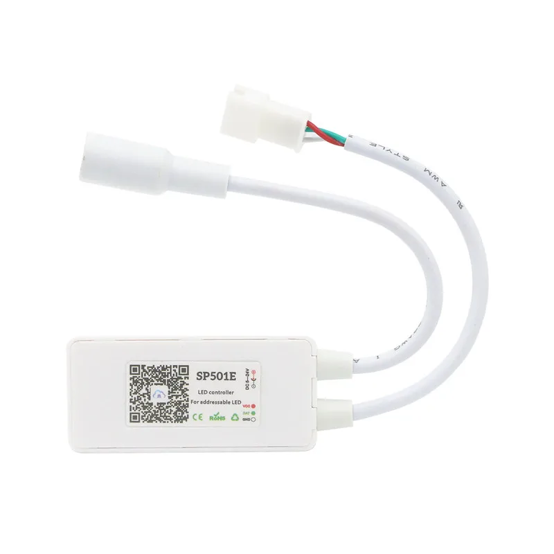 SP501E DC5-12V SP110E bluetooth-контроллер для Пиксельная адресация светодиодной ленты DC5-24V SP501E контроллер WIFI RGB для WS2811 WS2812B SK6812 - Цвет: SP501E