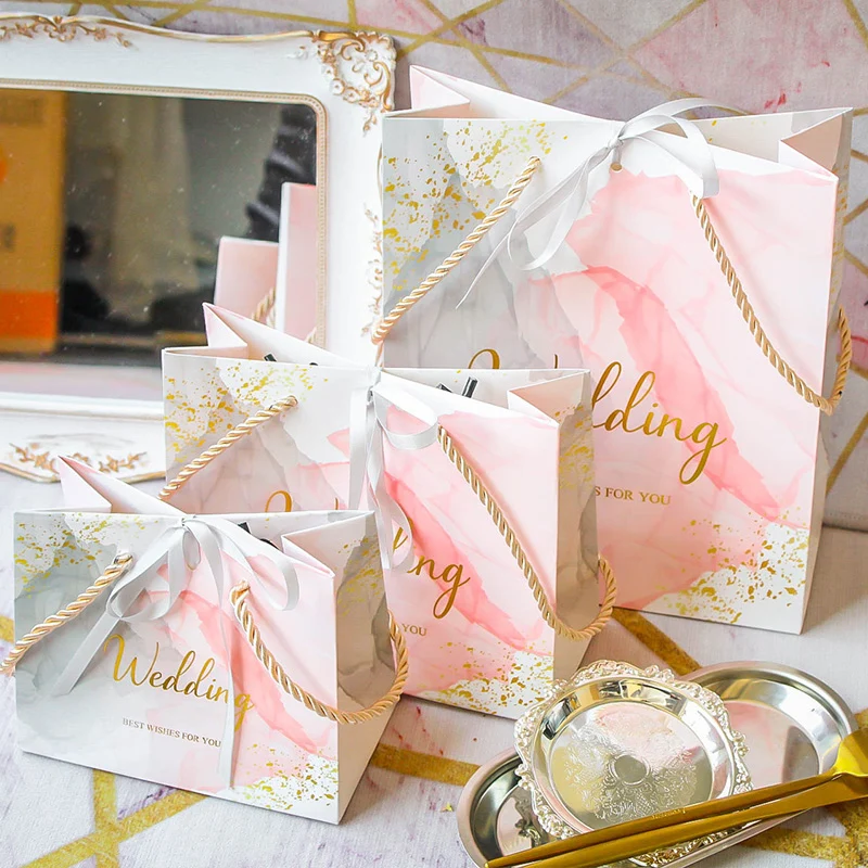 

20/50PCS Romantic Purple Marbled Valentine's Day Wedding Gift Vintage Candy Box Chocolate Boxes Cookies Bag Women's Bag Gift Bag