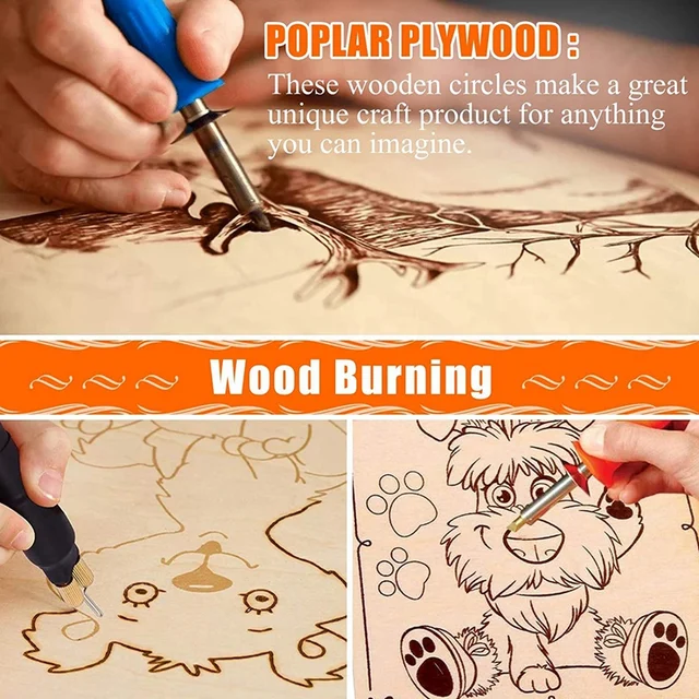 Bmby-Kerek Fa Tárcsák Kézművességhez, 5 Csomag 14 Hüvelykes Körök Befejezetlen Fafa Plakk Kézművesekhez, Ajtó Fogas, Kialakítása - Image 6