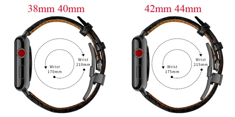 Ремешок для Apple watch band 5 4 44 мм 40 мм Франция Аллигатор Натуральная кожа correa iwatch band 3 2 42 мм 38 мм топ процесс браслет