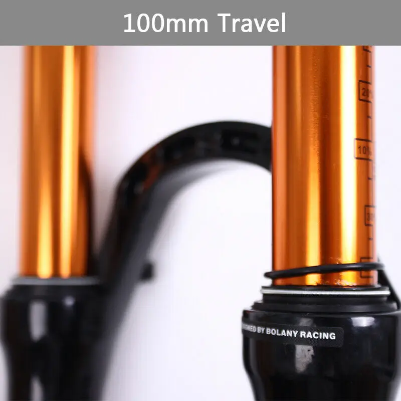 BOLANY подвеска вилка MTB велосипед 26/27. 5/2" коническая/Прямая вилка дисковый тормоз 100 мм путешествия QR велосипедные воздушные вилки