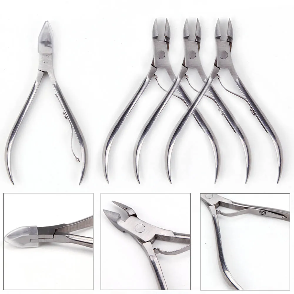 4/8/10 pcs Rainbow Stainless Steel Nail Cuticle Nipper Tweezer Clipper Dead Skin Remover Scissor Pl