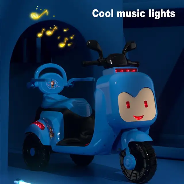 Children'S Electric Car Electric Motorcycle Tricycle Charging Music Light 1-6years Child Toy Car Kids'S Ride-On Toys Kidsscooter 4