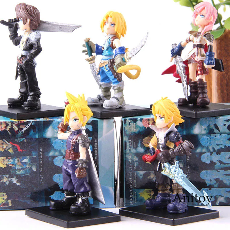 Dissidia Final Fantasy фигурку ПВХ Коллекционная модель игрушка с изображением облаков, молнии и Tidus Эклер бури 5 шт./компл