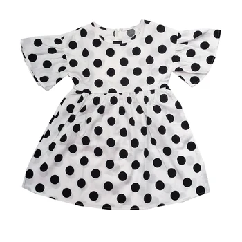 

New 2020 Baby Girls Dress Dot Kids Loose Dress Children Chiffon Dress Princess Fashion Brand Girls' Summer Clothes,#0134