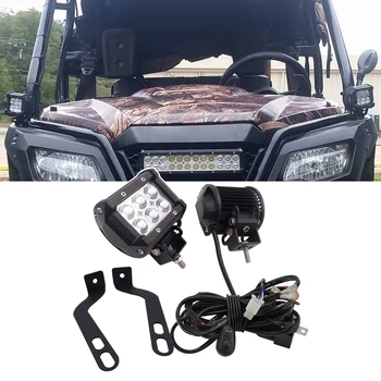 

For Honda Pioneer 500 2015-2019 Side Pillar Mounting Brackets with 3 intches 18W LED Spot Light Pods and Wiring Kit