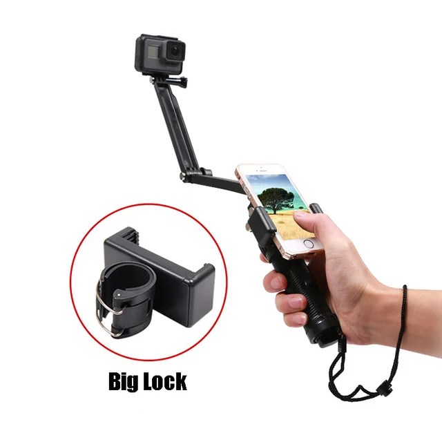 3-way-Monopod-lock-Clip-Stick-Handheld-Monopod-Adjustable-Buckle-Phone-Holder-Adapter-for-Go-Pro