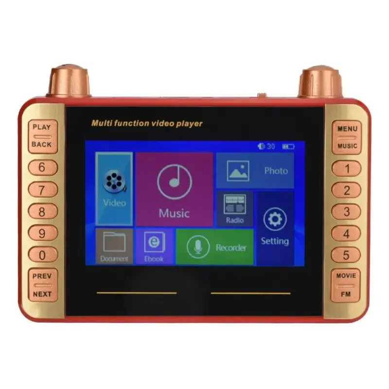 Портативный 4," Мини lecteur MP3 musique аудио enregistreur Video FM радио TF carte USB 32 Гб Поддержка de disque plusieurs форматов