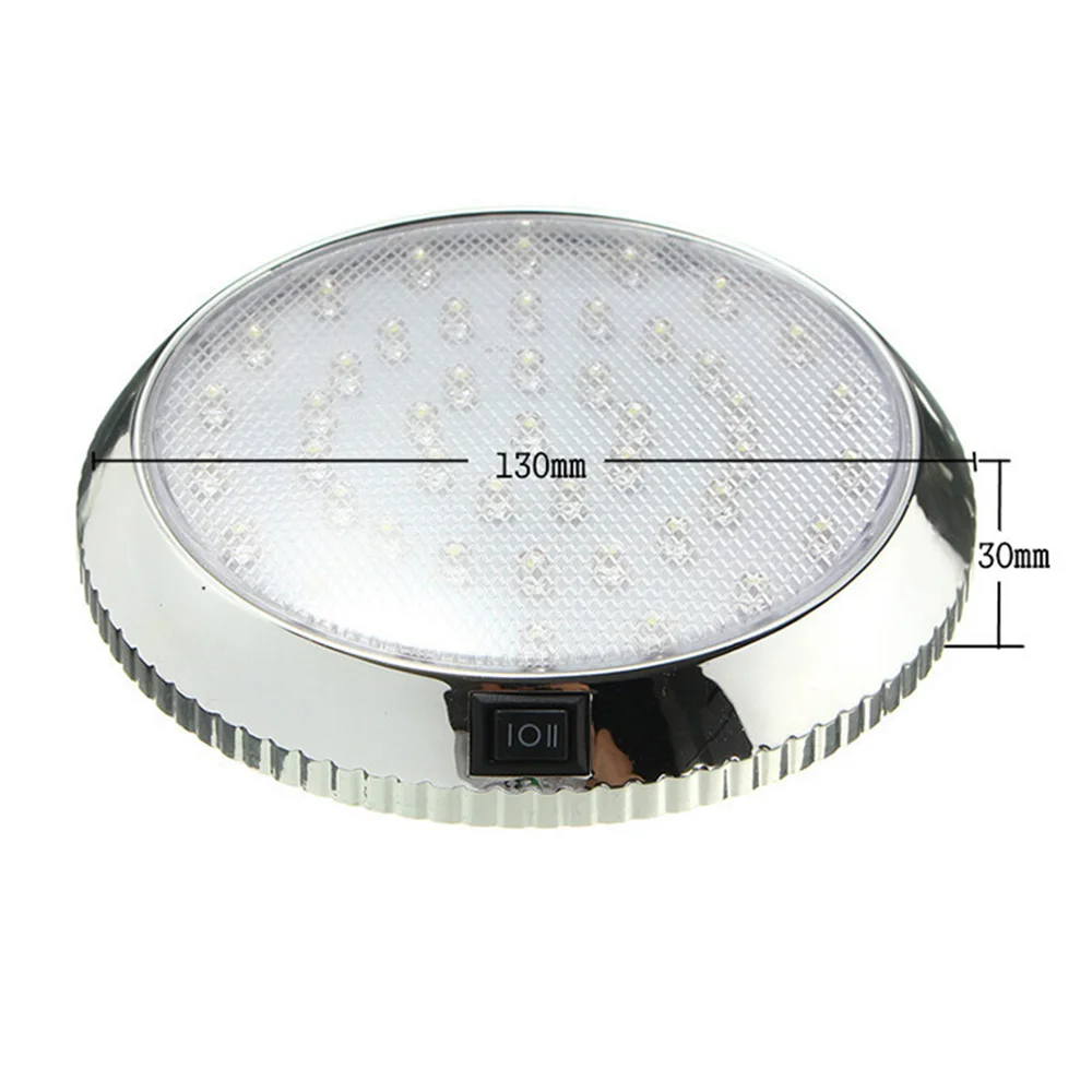 46LED Круглый купол потолочный светильник DC 12 В с выключателем настенный светильник для каравана Campervan дом на колесах лодка кухня гостиная