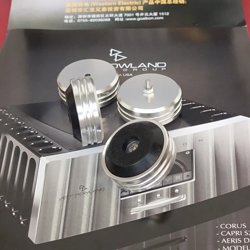 BRZHIFI Алюминиевые ножки(с резиновым кольцом) для усилителя мощности/предусилителя/динамика D: 45 мм H: 19 мм