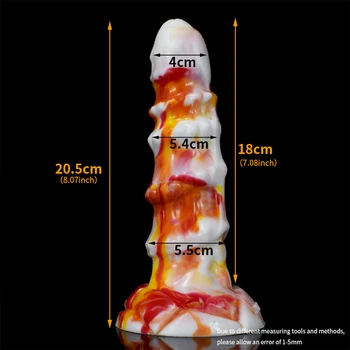 New Design Polygon Liquid Silicone Animal Dildos 4 Color  Realistic Penis Sucker Lesbian Dildos Sex Toys for Women Sex Shop 6