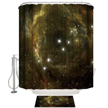

Colorful Space Nebula Shower Curtain Bathroom Decor