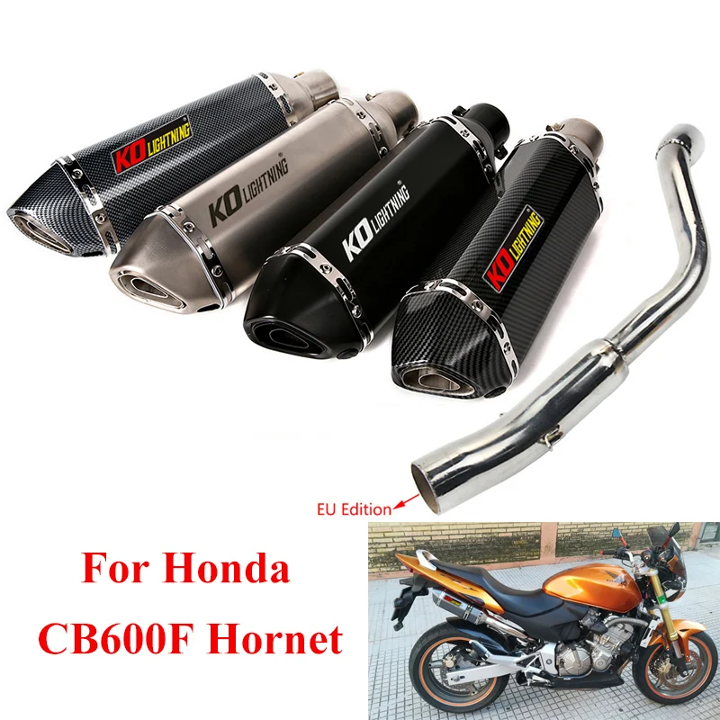 Выхлопная труба для мотоцикла Honda CB600F Hornet CB600 среднее подключение без застежки