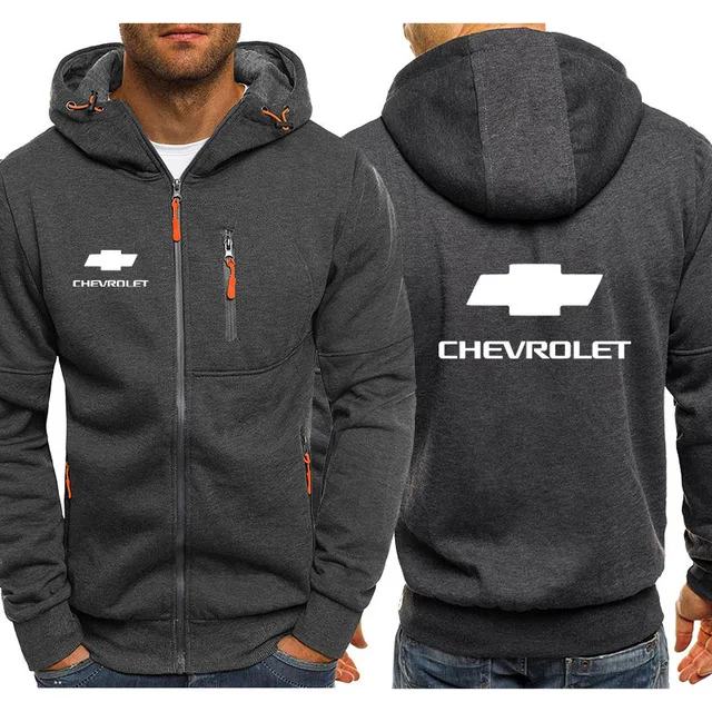 Мужские толстовки для Chevrolet с логотипом автомобиля, повседневные Хип-хоп толстовки с капюшоном в стиле Харадзюку с длинным рукавом, мужская куртка на молнии, Мужская толстовка P - Цвет: as picture