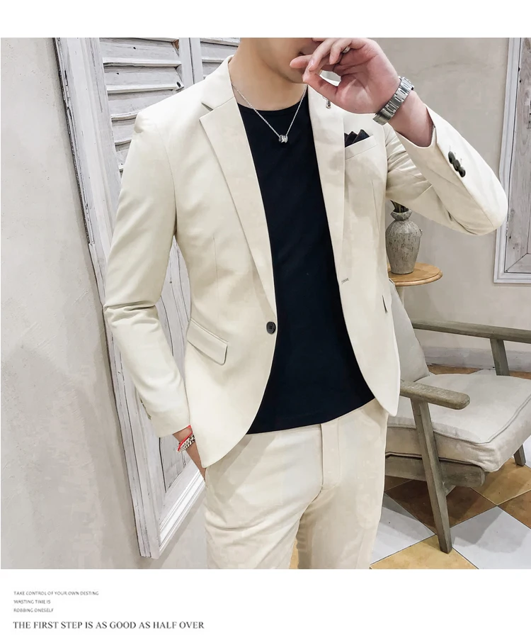 Новая мода Бизнес Для мужчин высокое качество джентльменов high-end британский стиль сплошной Цвет самосовершенствования качества Модные блейзер