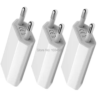 

500pcs/lot Eu Wall charger Universal 5V 1A Power Adapter plug For iphone 4 5 6 Samsung s6 s7 edge android phone pc mp3