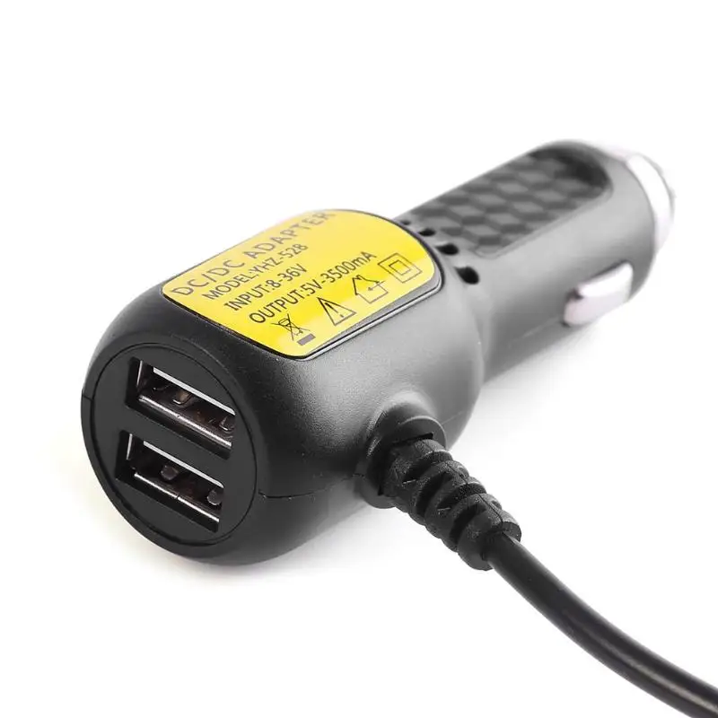 3,5 м, 5 В, 3 А, автомобильный прикуриватель, мини USB зарядное устройство, источник питания для Anytek, Автомобильный видеорегистратор, камера Dashcam с 2 usb-портами, автомобильное зарядное устройство